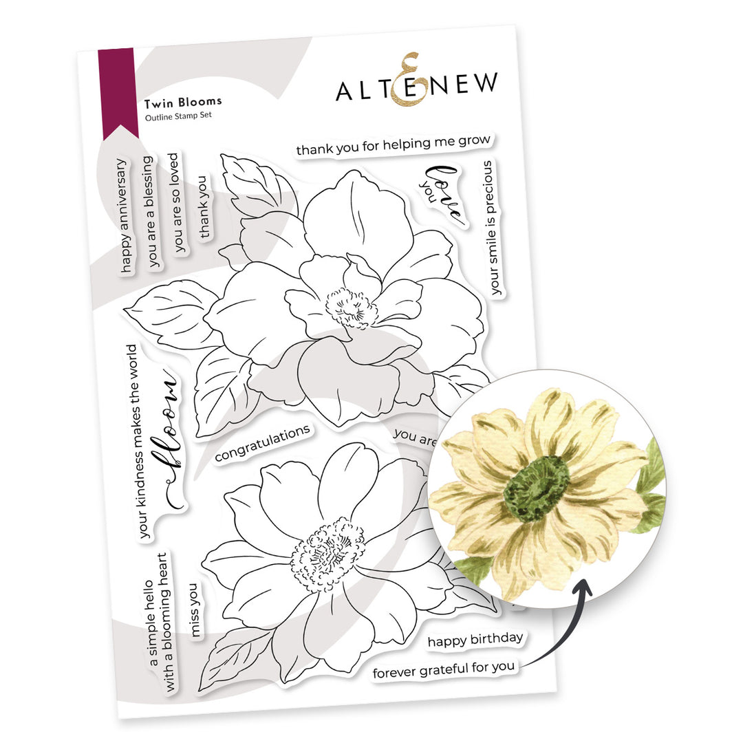 Altenew - Twin Blooms - Stamp & Stencil Bundle