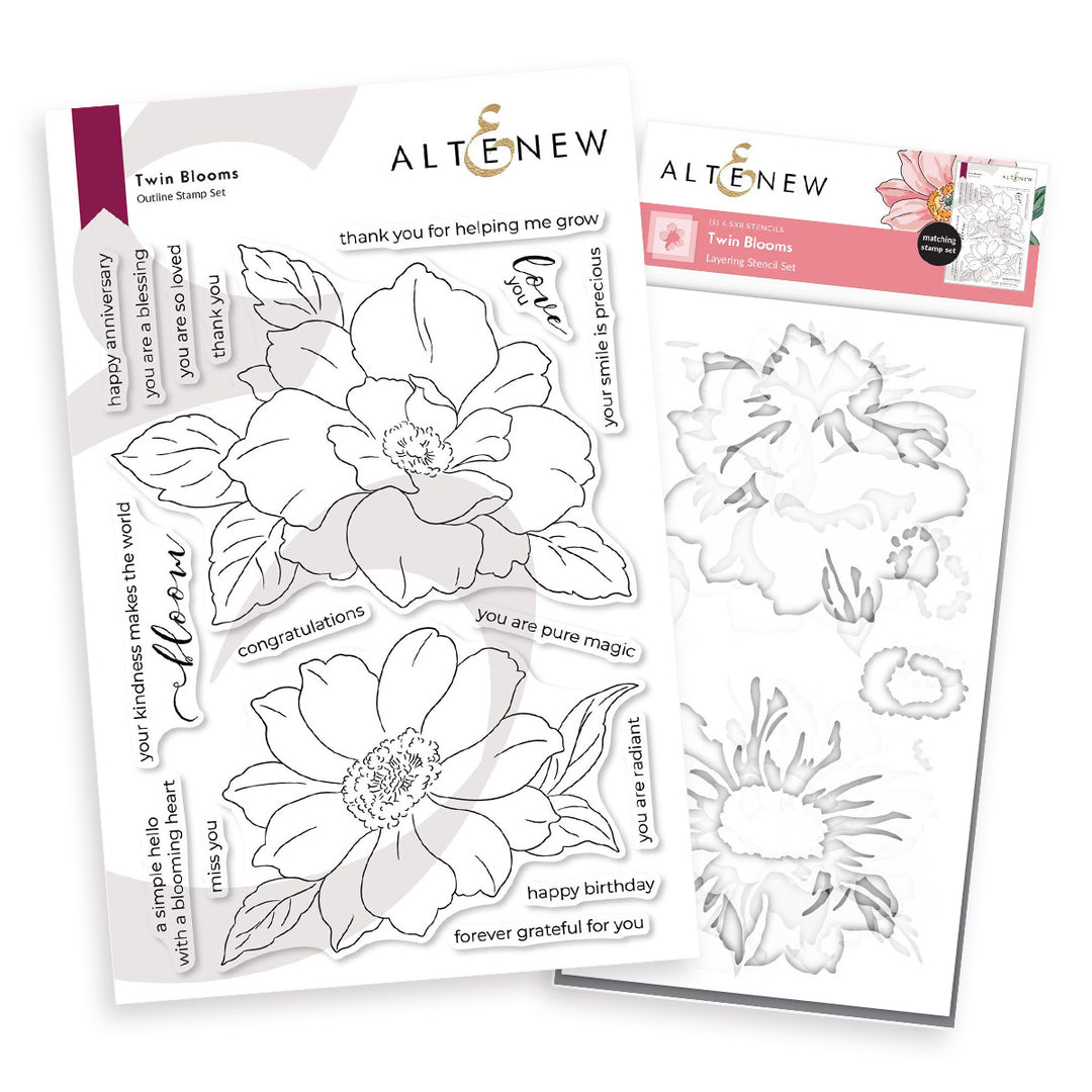 Altenew - Twin Blooms - Stamp & Stencil Bundle