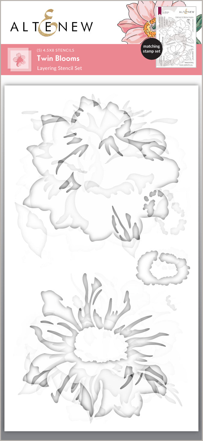 Altenew - Twin Blooms - Stamp & Stencil Bundle