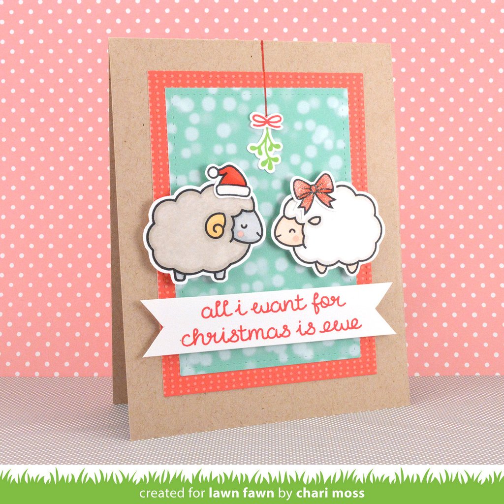 Lawn Fawn - LF0939 & LF0940 - Baaah Humbug - Stamp and Lawn Cuts Set