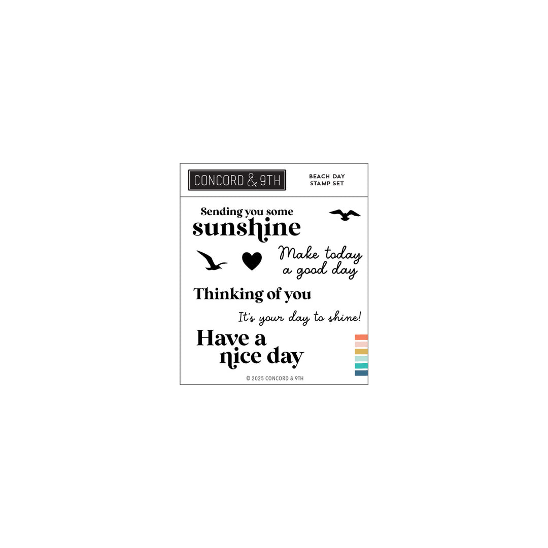 concord & 9th beach day stamp set 4 x 4 12500