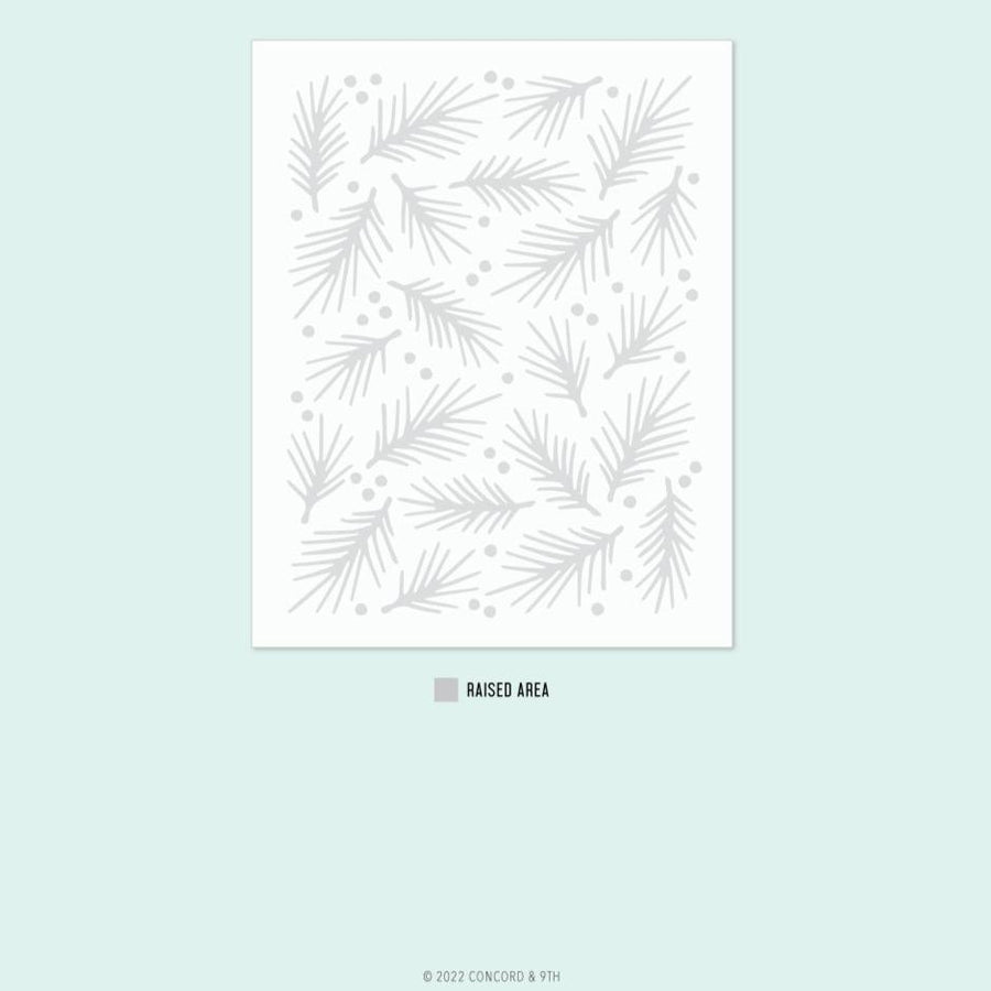 Concord 9Th Berries Boughs Embossing Folder 12206