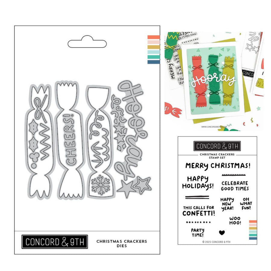 Concord & 9th - Christmas Crackers Stamps & Dies Bundle