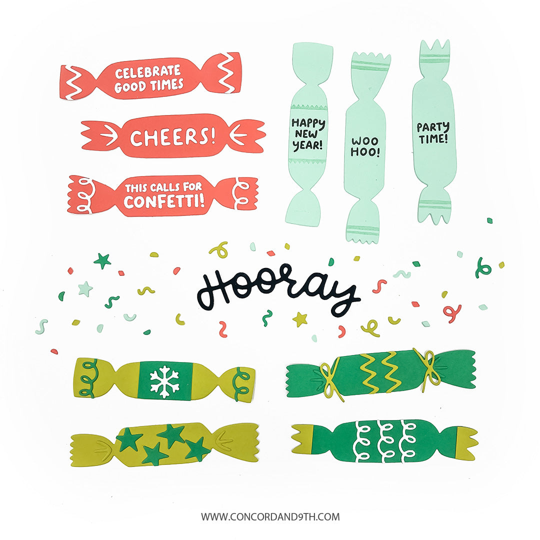 PRE_ORDER ONLY - Concord & 9th - Christmas Crackers Stamps & Dies Bundle