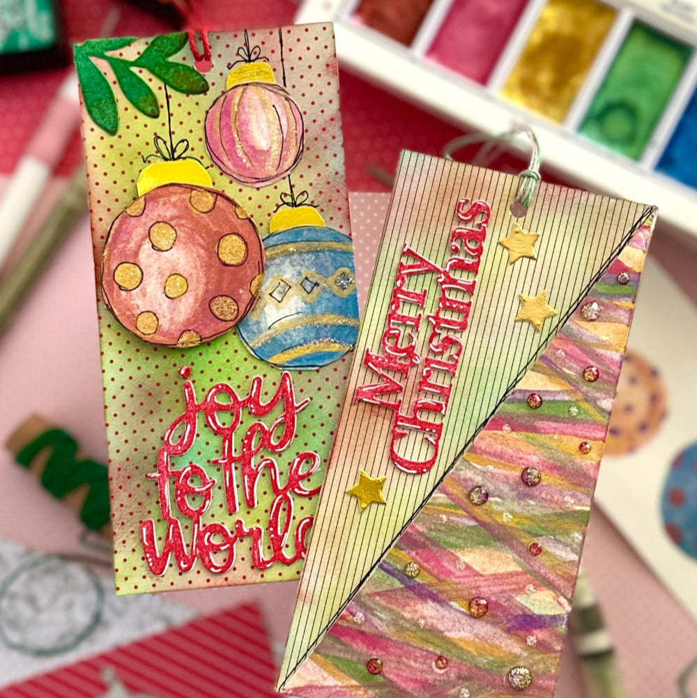 Large Christmas tags made by Trish from Hobby Hoppers.