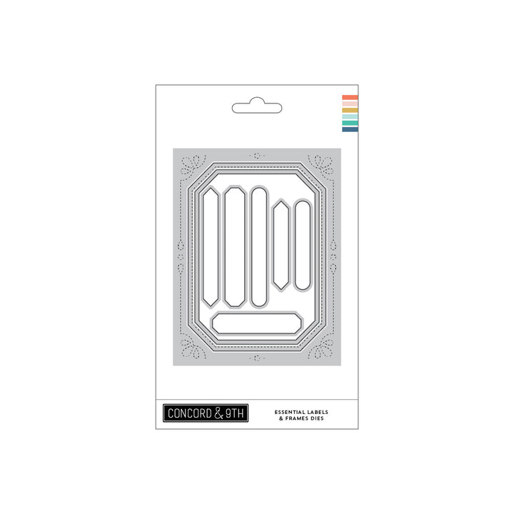 Concord & 9th Essential Labels & Frames Dies in its packaging