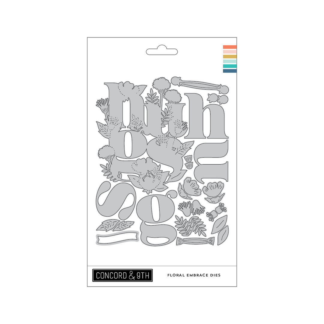 Concord & 9th Floral Embrace Dies in its packaging