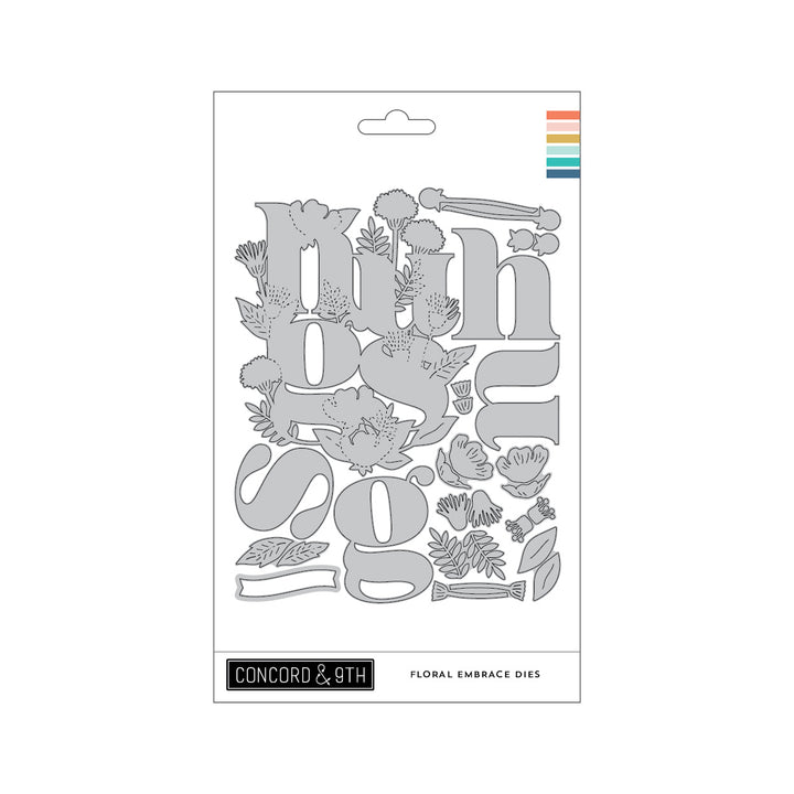 Concord & 9th Floral Embrace Dies in its packaging