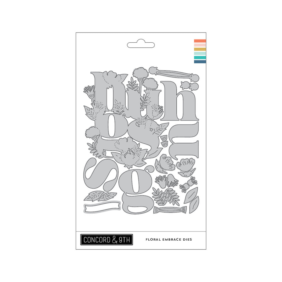 Concord & 9th Floral Embrace Dies in its packaging