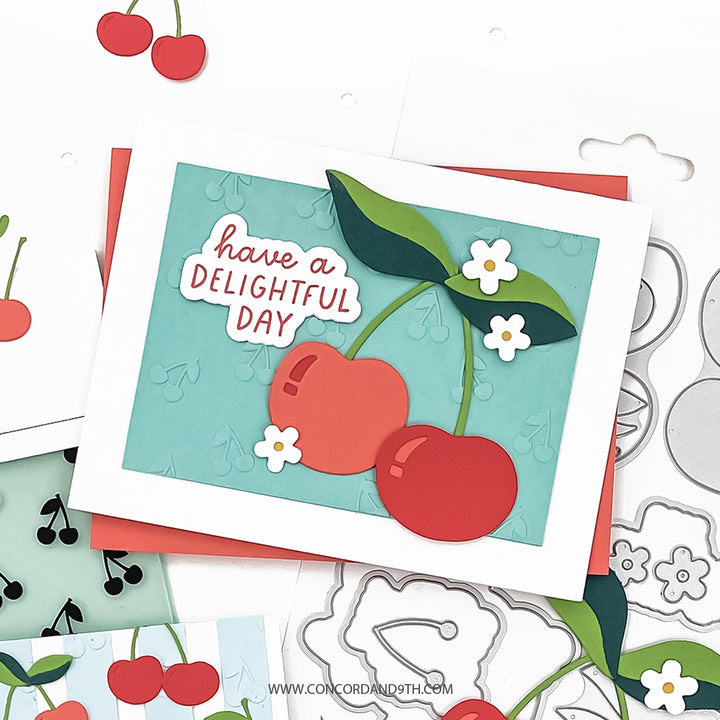 Concord & 9th - Cherry Nice Embossing Folder (6 x 6)