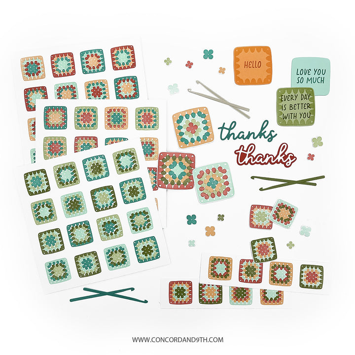 Concord & 9th - Granny Square Turnabout Stamp & Die Bundle