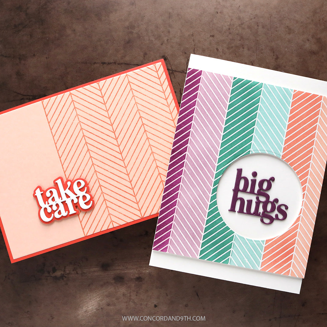 Concord & 9th - Kristina Werner - Easy Repeat Herringbone Background Stamp (6 x 6)