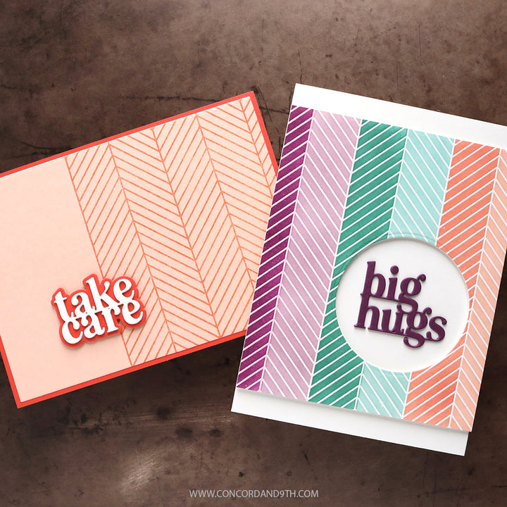 Concord & 9th - Kristina Werner - Easy Repeat Herringbone Background Stamp (6 x 6)