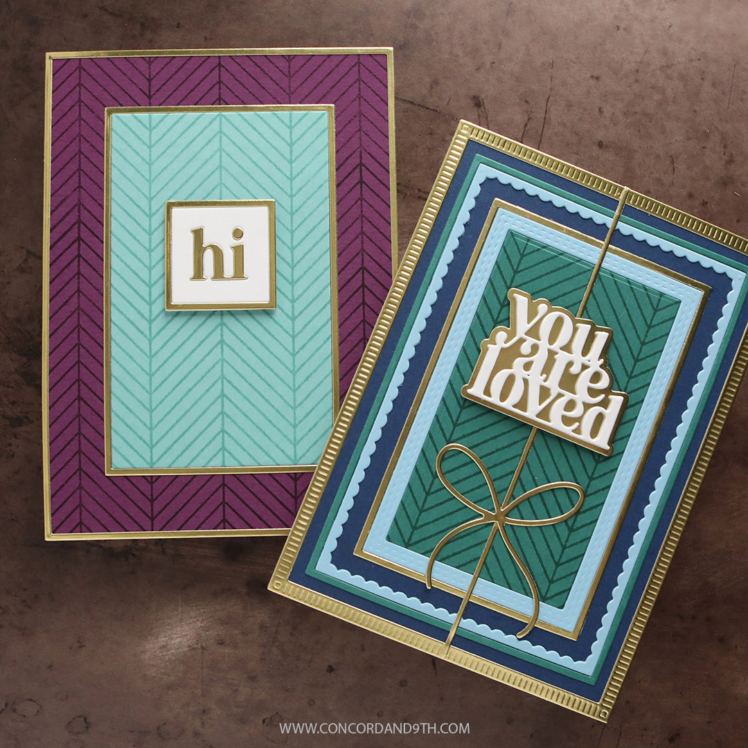 Concord & 9th - Kristina Werner - Easy Repeat Herringbone Background Stamp (6 x 6)