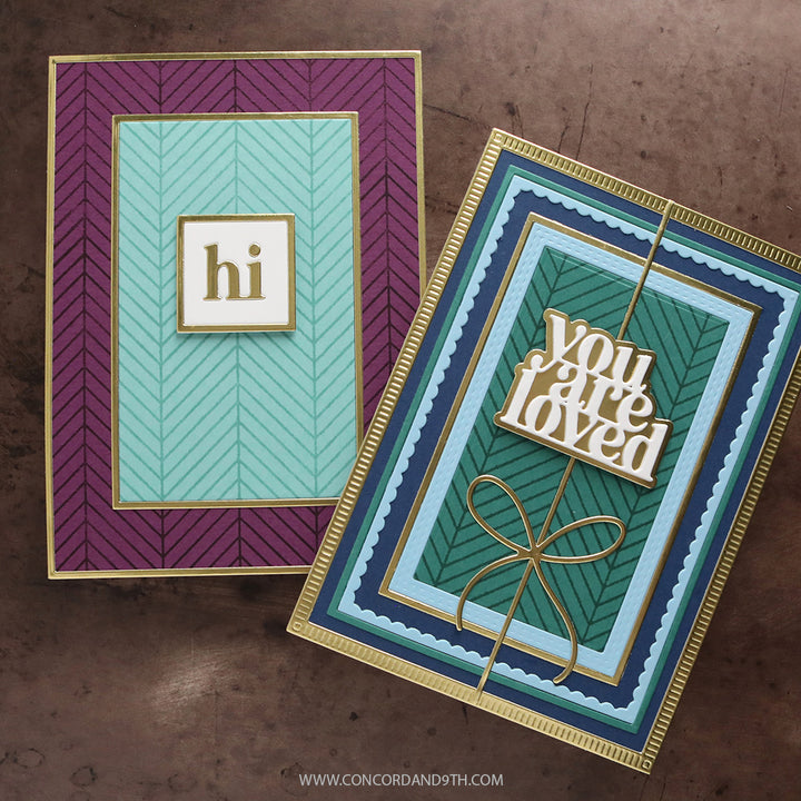 Concord & 9th - Kristina Werner - Easy Repeat Herringbone Background Stamp (6 x 6)