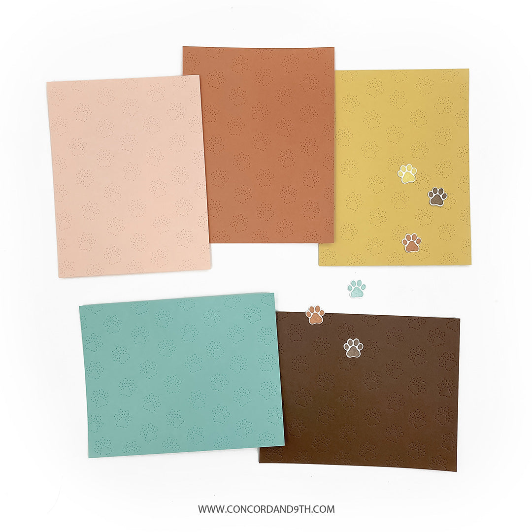 Concord & 9th - Paw Prints Double Card Front Die