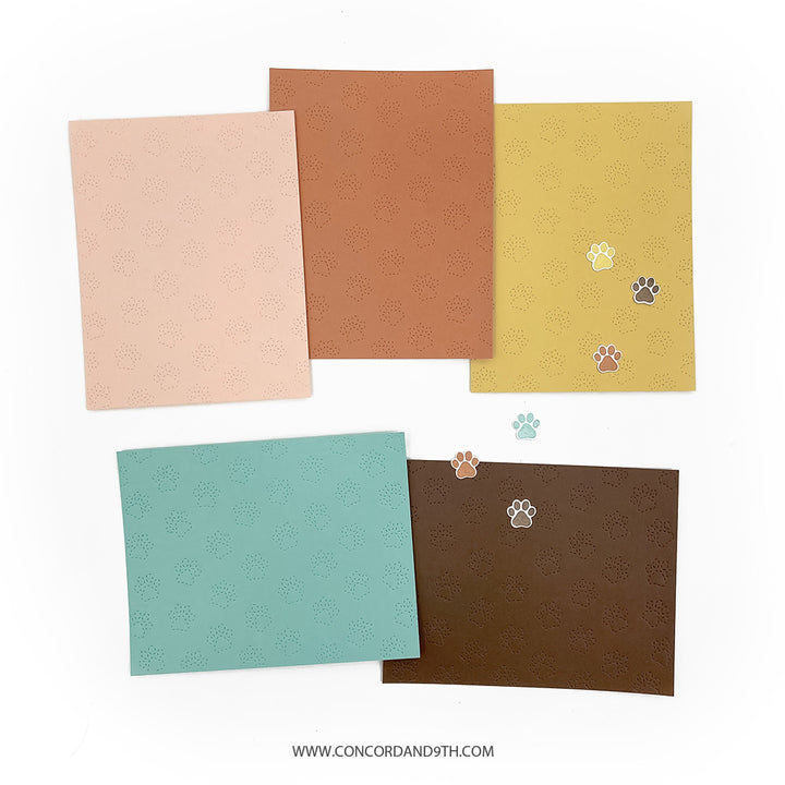 Concord & 9th - Paw Prints Double Card Front Die