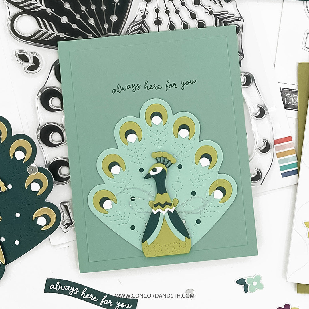 Concord & 9th - Pretty Peacock Stamp & Die Bundle
