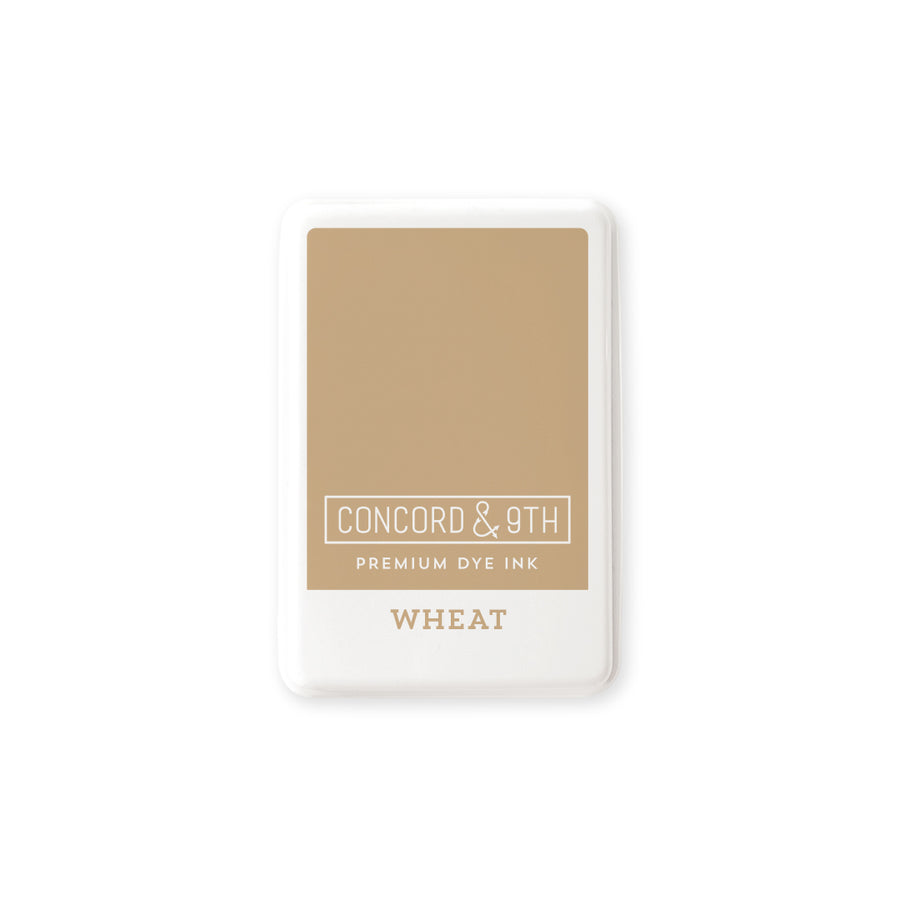Concord & 9th premium dye ink pad in wheat color on a white background