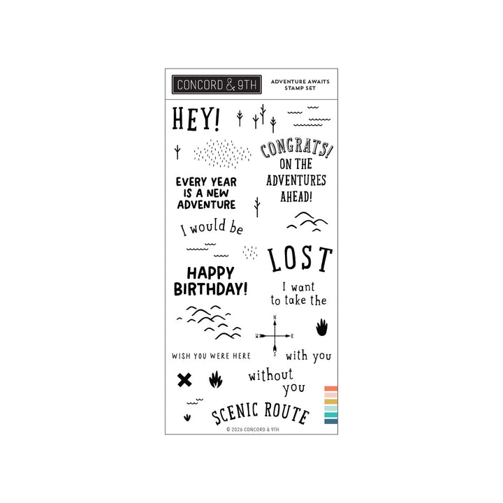 Concord & 9th - Adventure Awaits Stamp Set (4 x 8)