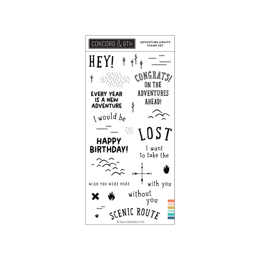 Concord & 9th - Adventure Awaits Stamp Set (4 x 8)