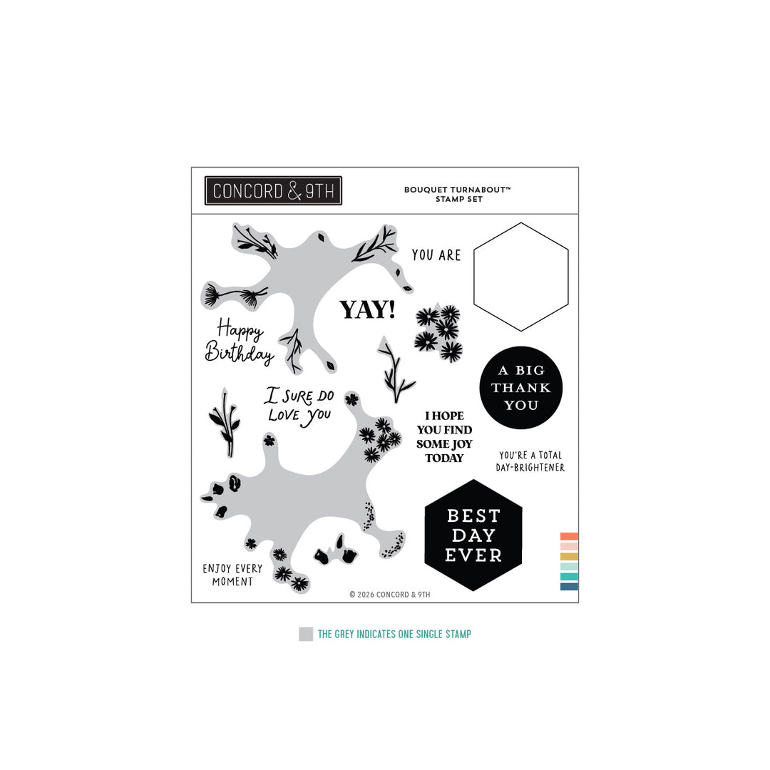 Concord & 9th - Bouquet Turnaboutª Stamp Set (6 x 6)