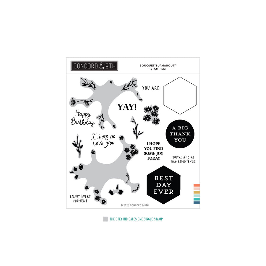 Concord & 9th - Bouquet Turnaboutª Stamp Set (6 x 6)