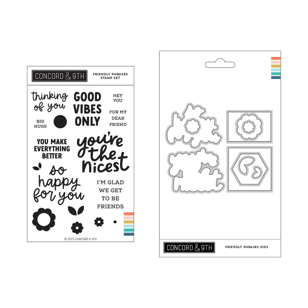 Concord & 9th - Friendly Phrases Bundle - Stamps & Dies