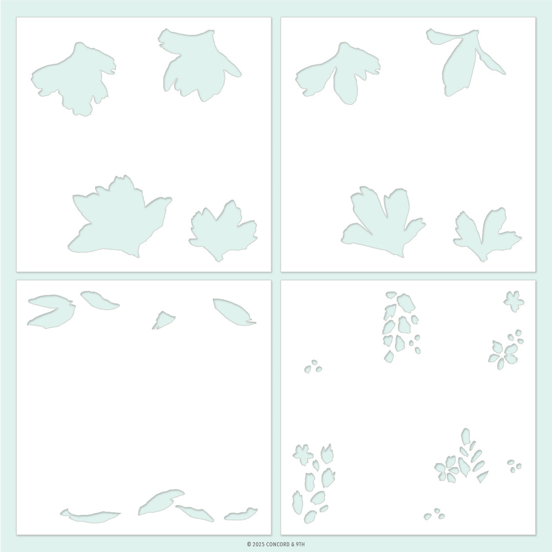 Concord & 9th - Garden's Edge Stencil Pack (4 qty; 6 x 6)