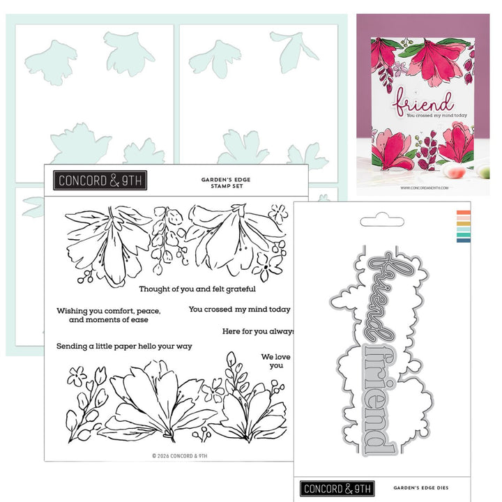 Concord & 9th - Garden's Edge BUNDLE Stamps, Die & Stencils