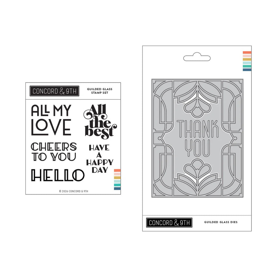 Concord & 9th - Gilded Glass Bundle - Stamps & Dies