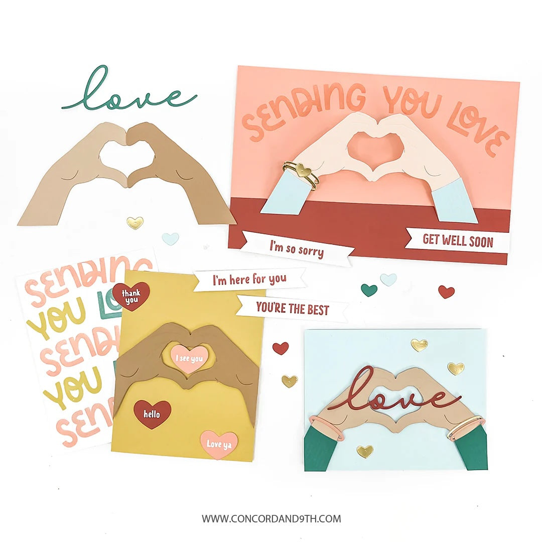 Concord & 9th - Hands Full of Love - Stamps & Dies BUNDLE