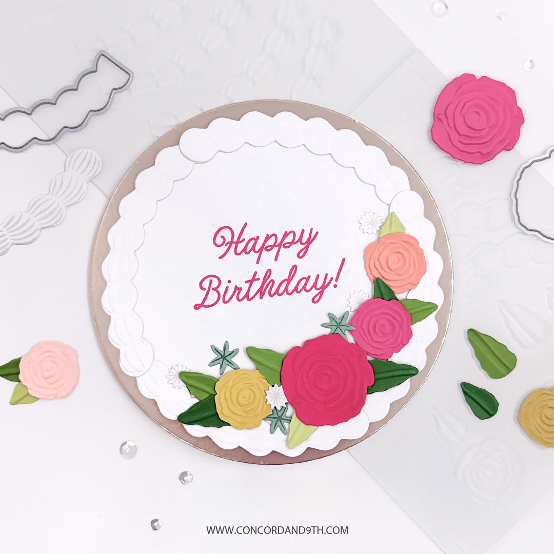 Concord & 9th - Icing on the Cake Bundle - Stamps, Dies & Embossing Folder