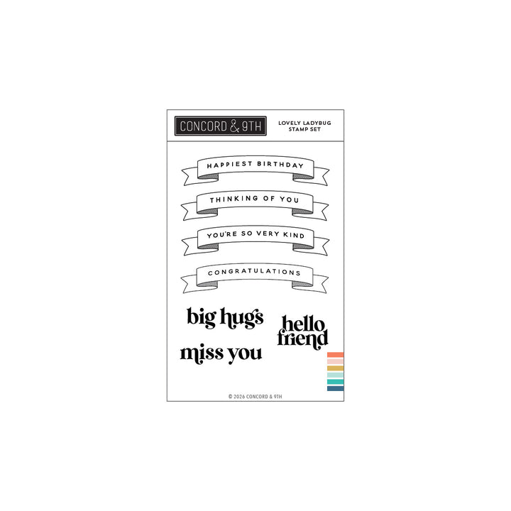 Concord & 9th - Lovely Ladybug Stamp Set (4 x 6)