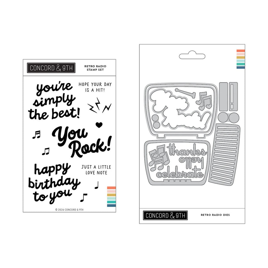 Concord & 9th - Retro Radio Bundle - Stamps & Dies