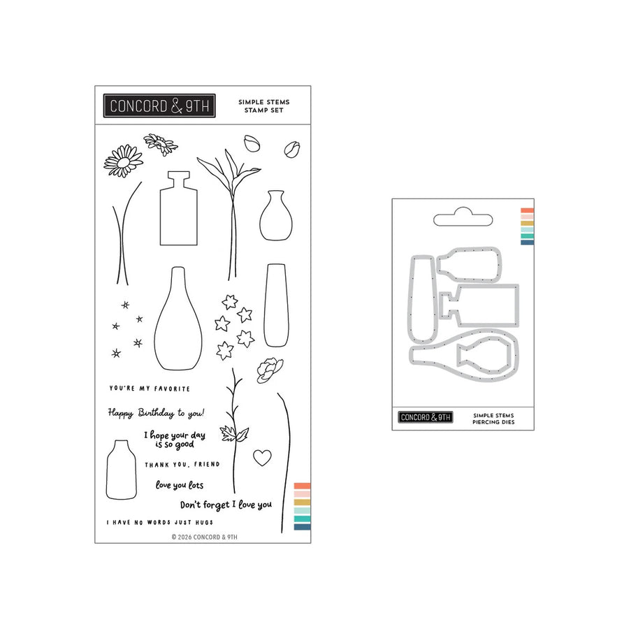 Concord & 9th - Simple Stems Bundle - Stamps & Dies
