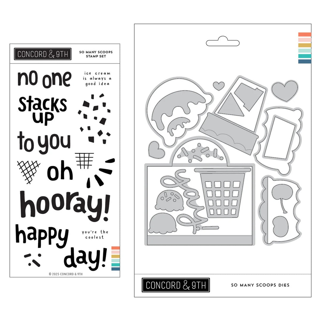 Concord & 9th - So Many Scoops Bundle - Stamps & Dies