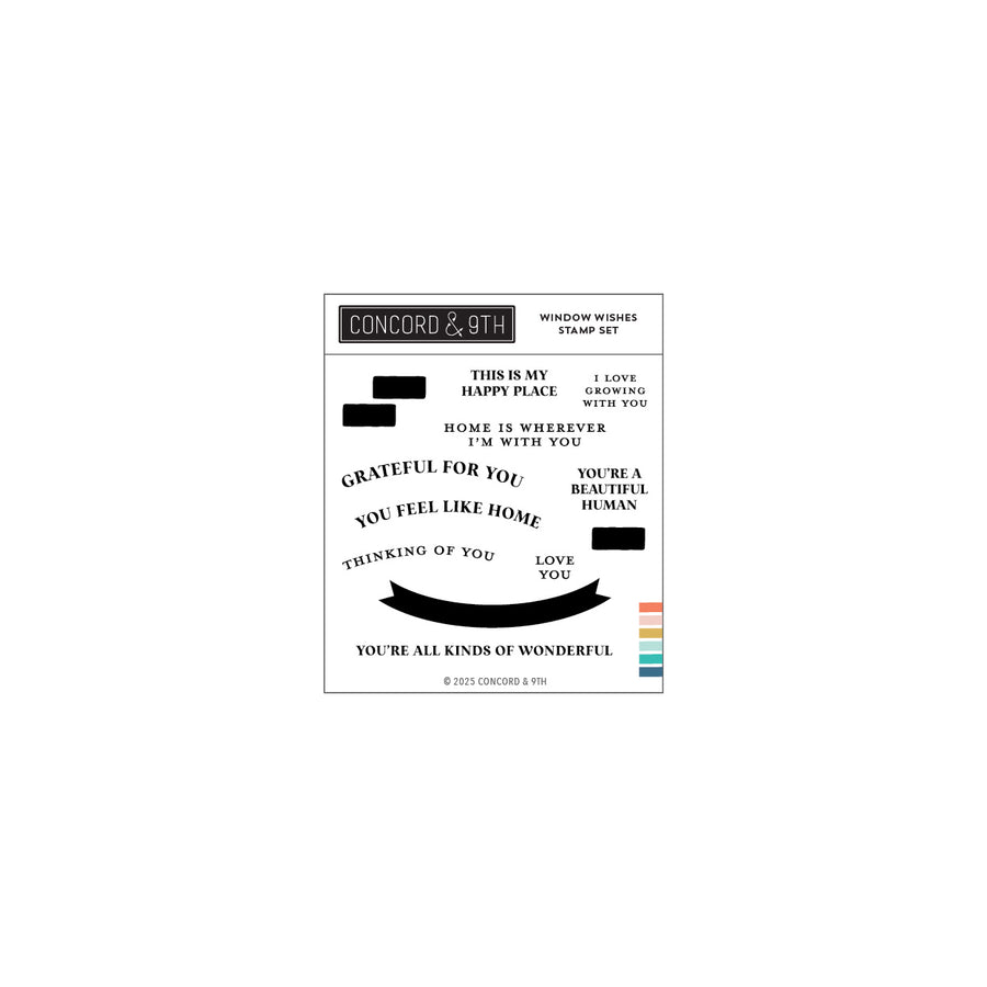 concord 9th window wishes stamp set