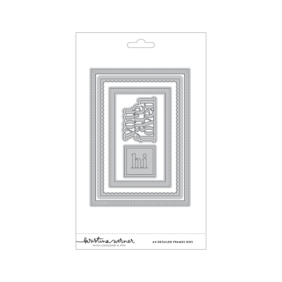 concord 9th kristina werner a6 detailed frames dies kw1315