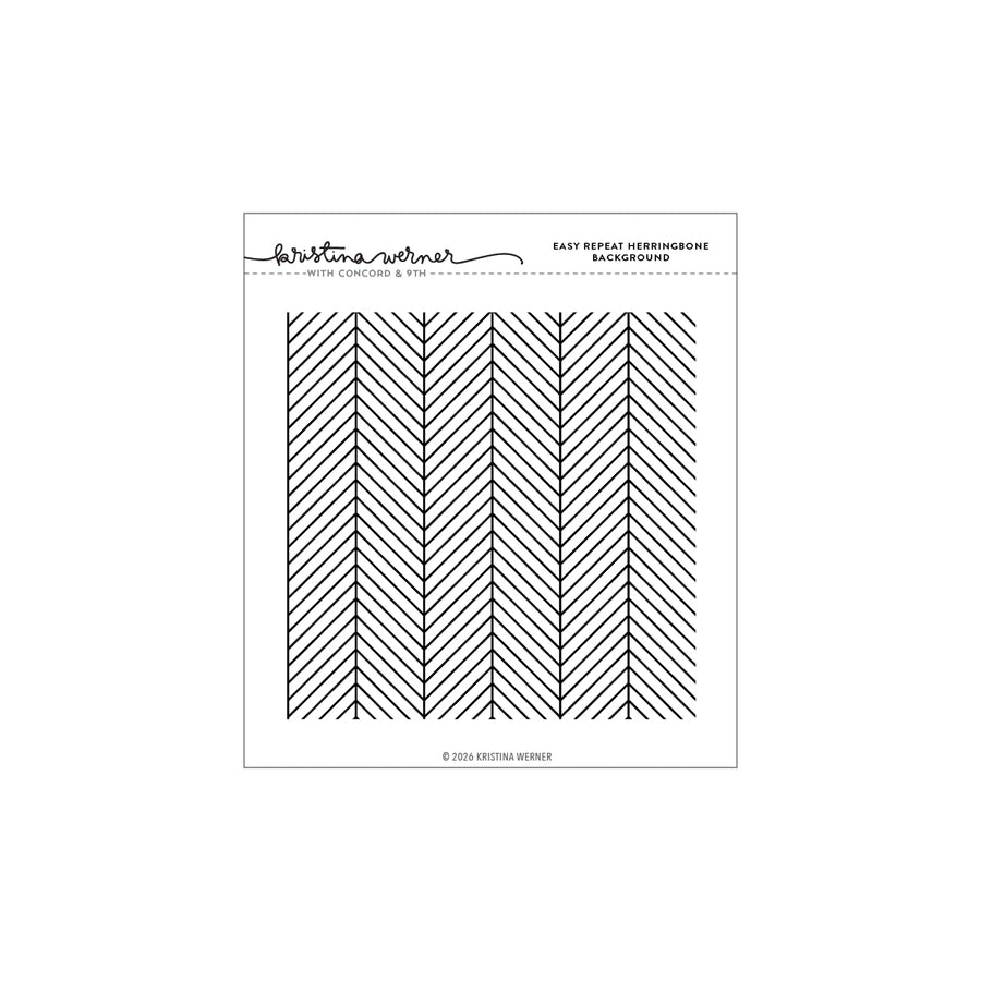 concord 9th kristina werner easy repeat herringbone background stamp 6 x 6 kw1318