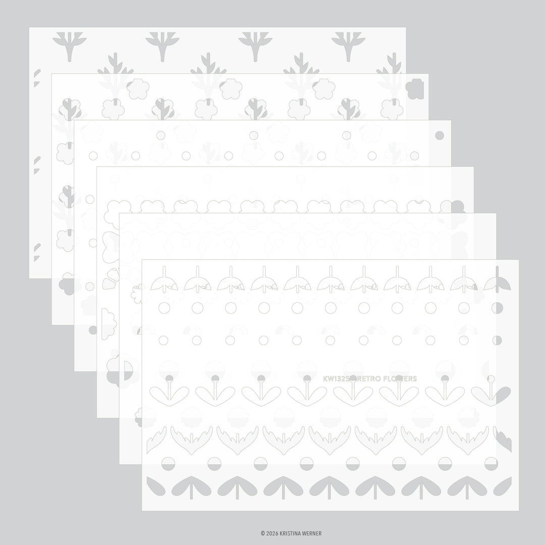 concord 9th kristina werner petal pop stencil pack 6 qty 6 x 9 kw1321