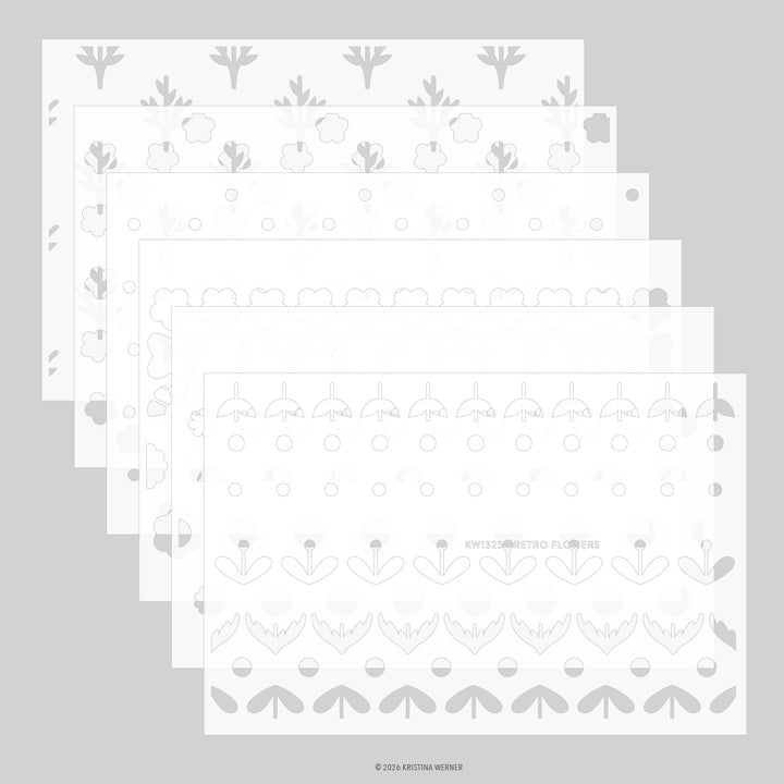 concord 9th kristina werner petal pop stencil pack 6 qty 6 x 9 kw1321