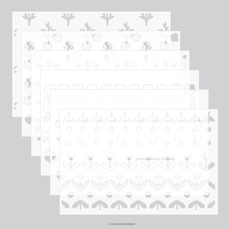 concord 9th kristina werner petal pop stencil pack 6 qty 6 x 9 kw1321