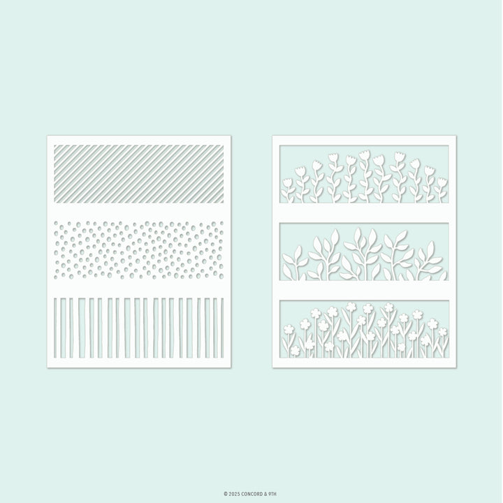 Concord & 9th - Hillside Stencil Set (2 qty; 4.75 x 6)