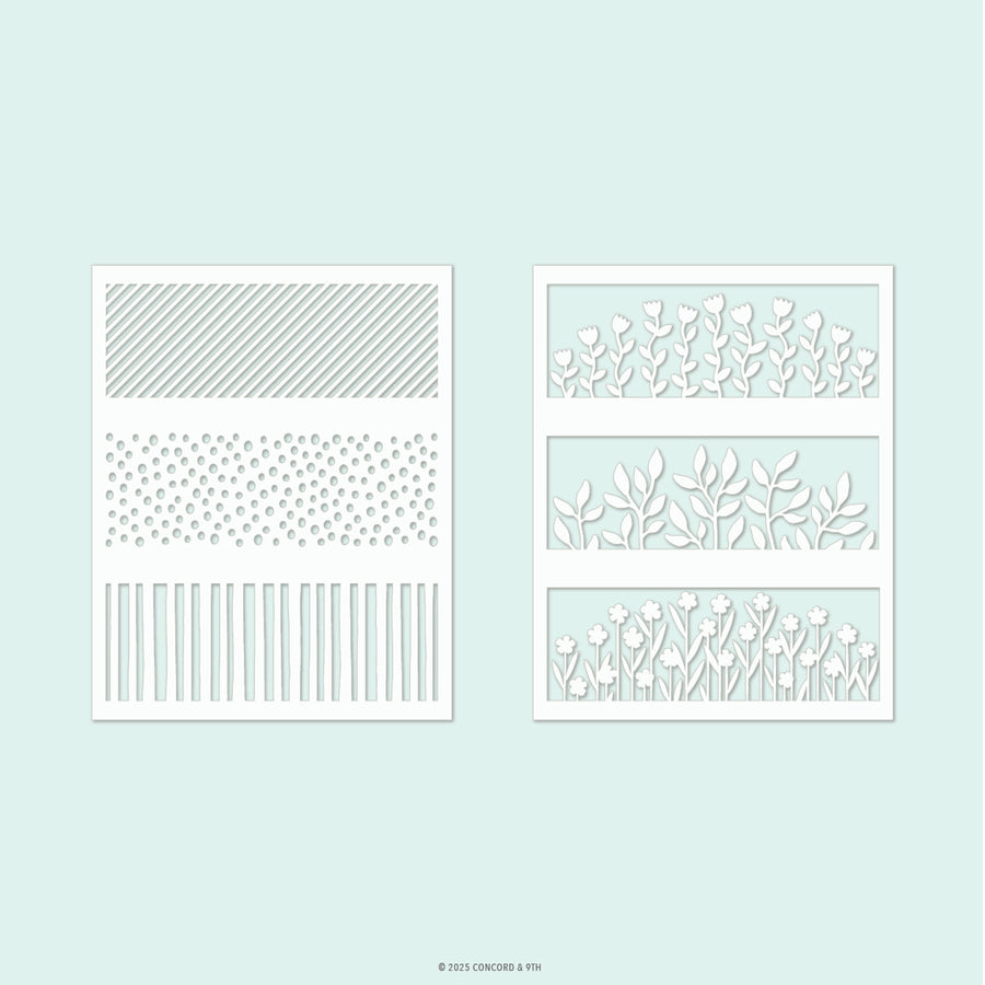 Concord & 9th - Hillside Stencil Set (2 qty; 4.75 x 6)