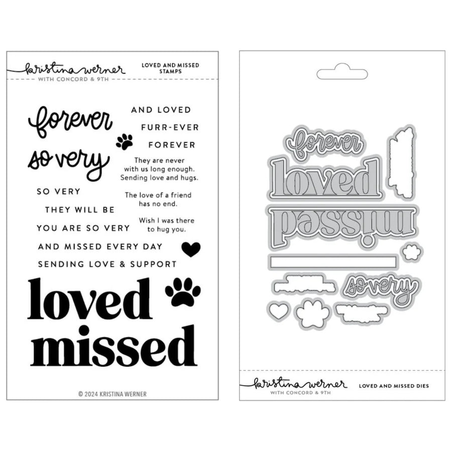 Concord & 9th - Loved and Missed Stamp Set with Dies Bundle
