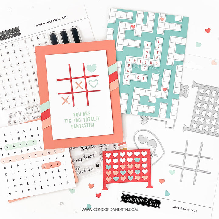 Concord & 9th - Love Games Bundle - Stamps/Dies