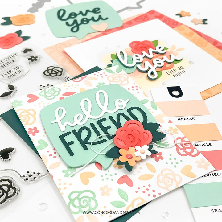 Concord & 9th - Rosy Lane Turnaboutª Stamp Set