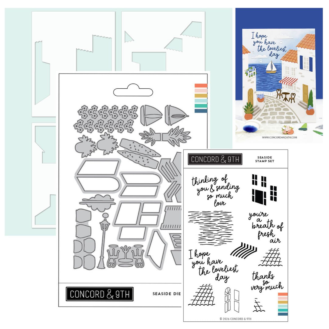 Concord & 9th - Seaside BUNDLE Stamps, Dies & Stencils