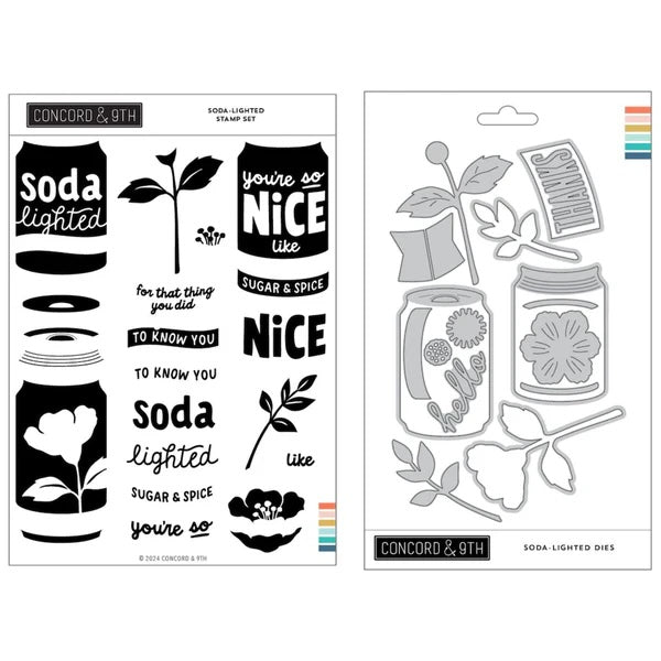 Concord & 9th - Soda-Lighted Stamp Set and Dies Bundle